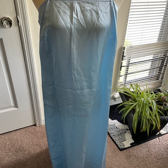 Vintage J C Penney Long Blue Nightgown with Matching Floral Lace Top Size 15/16 - Picture 5 of 10